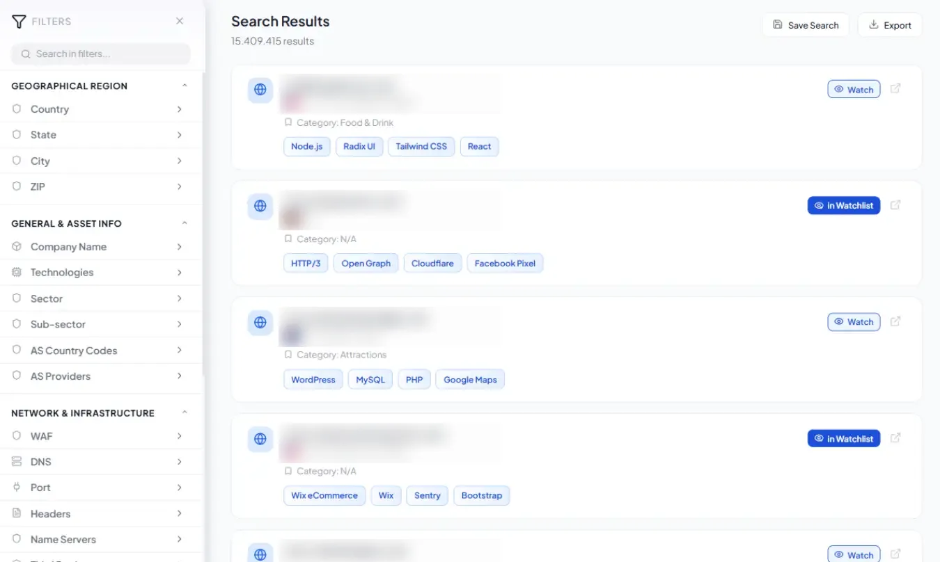 The SecuSeek platform: cross-asset search across domains, CVEs and IPs